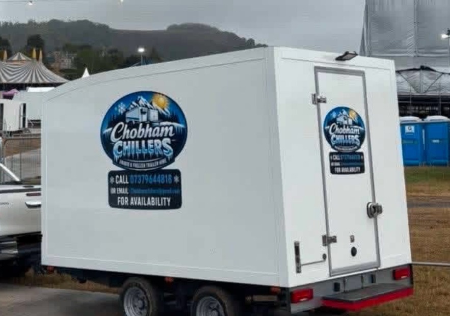 Chobham Chillers trailer on site at a festival
